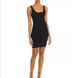 AQUA BLACK STRETCH BODYCON MINI TANK DRESS Large